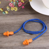 10 Pairs of Soft Silicone Corded Ear Plugs