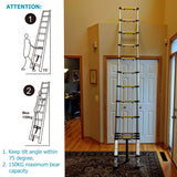 12.5Ft Aluminum Telescoping Ladder