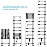 12.5Ft Aluminum Telescoping Ladder