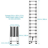 12.5Ft Aluminum Telescoping Ladder